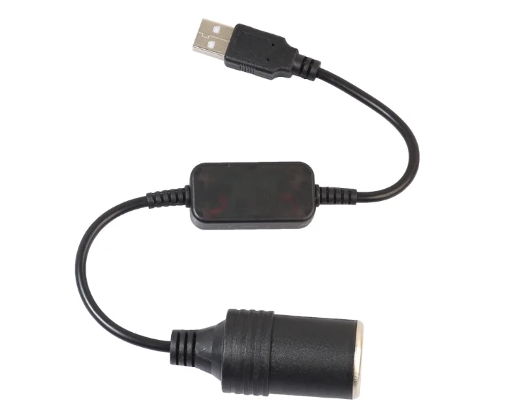 По DHL или FedEx 100 шт адаптер конвертер проводной контроллер USB порт на 12 В розетка для автомобильного прикуривателя Женский шнур питания