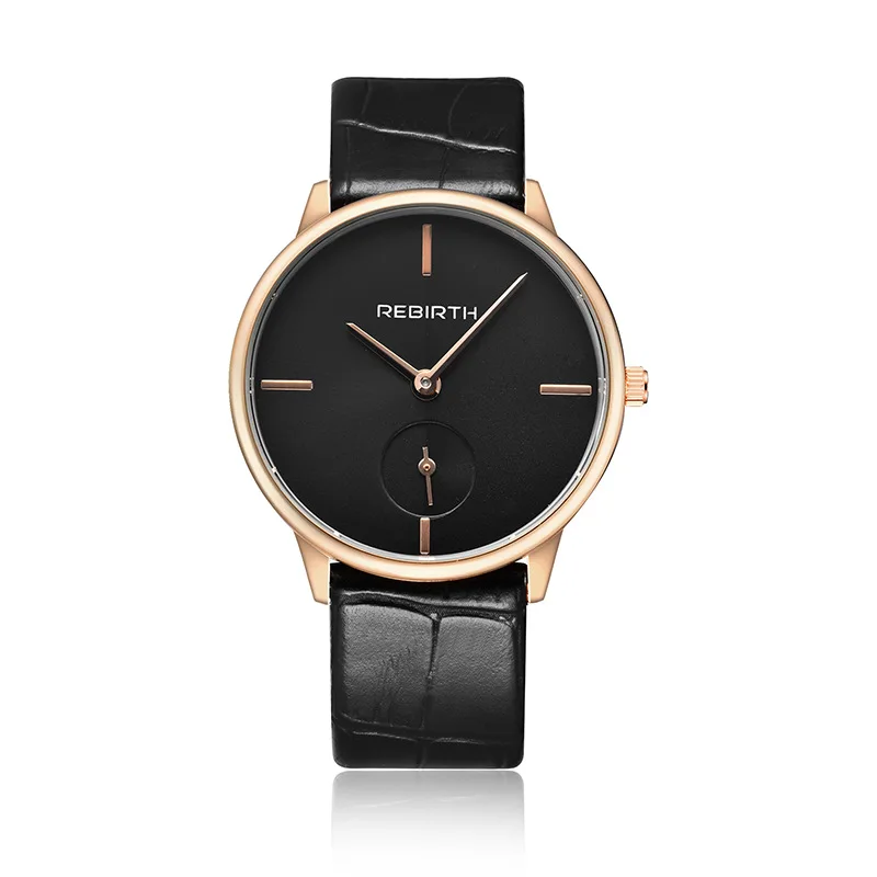 Relojes Para Mujer REBIRTH классические аналоговые кварцевые часы с кожаным ремешком