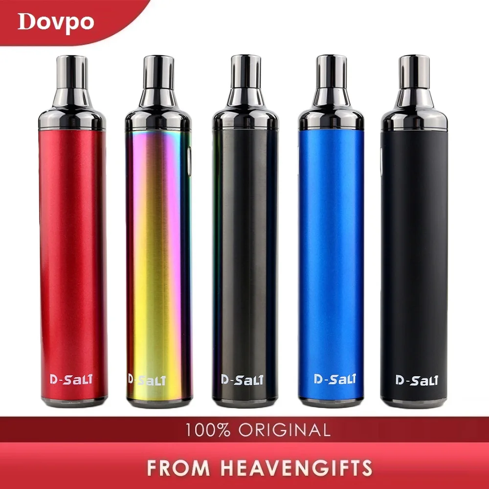 

Original DOVPO D-Salt Pod System starter Kit 1500mah Battery 2ml Pod 0.5ohm mesh coil pen kit vs Drag Nano