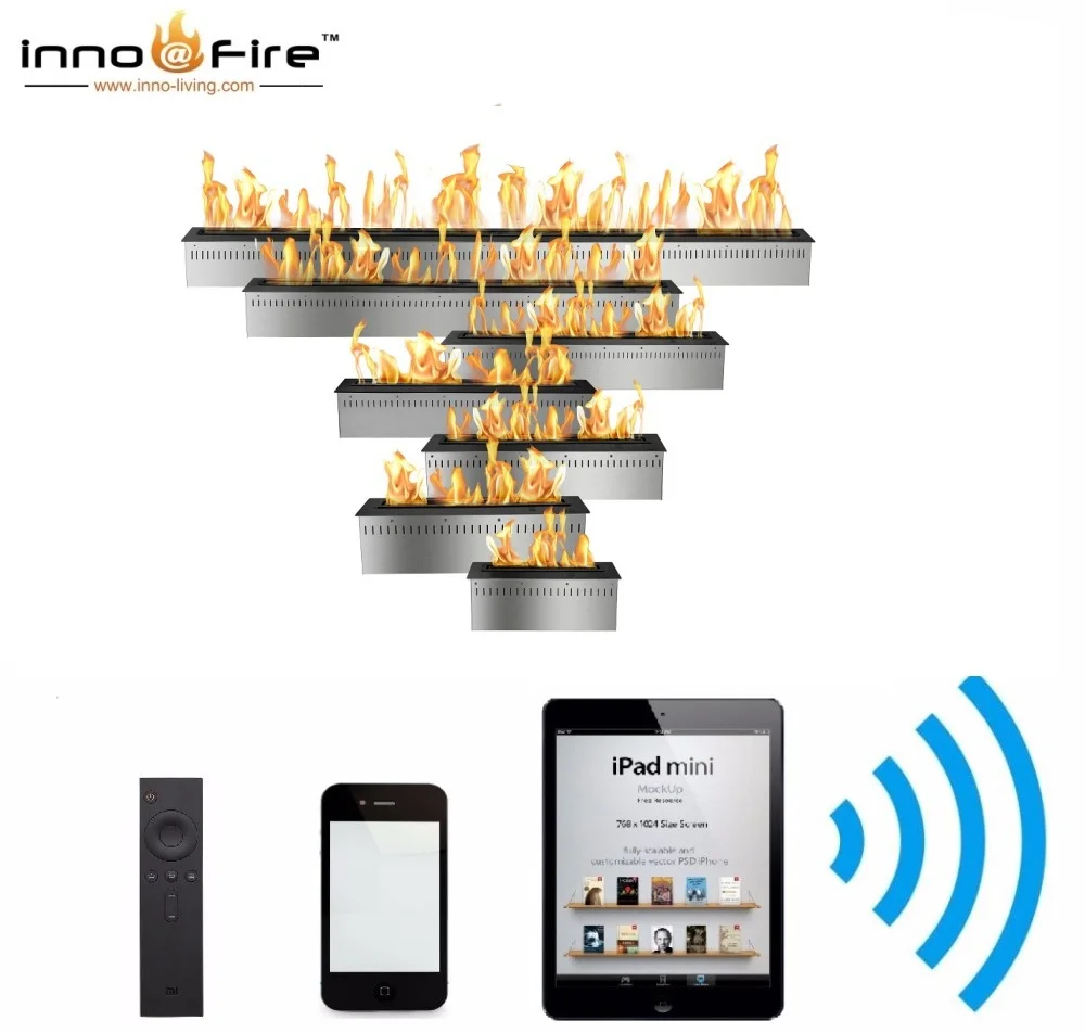

hot sale 48 inches intelligent ethanol burner smart remote fire plac