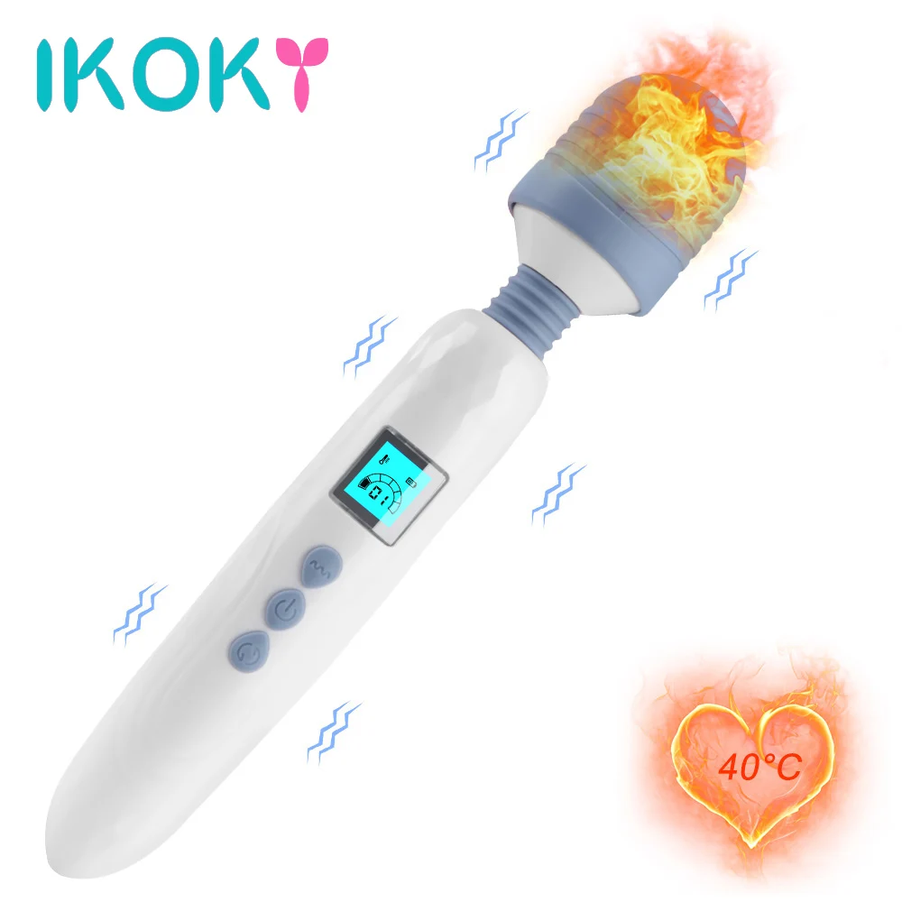 IKOKY 36 скоростей LCD AV Stick вибратор для женской мастурбации массажер волшебная