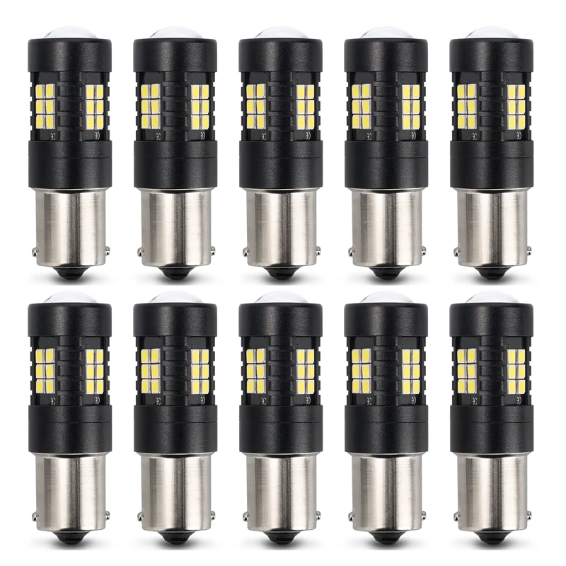 100PCS 1156 BA15S P21W LED BAU15S PY21W BAY15D LED Bulb 1157 P21/5W R5W 3030 SMD 21 LED Auto Lamp Bulbs Car LED Light 12V - 24V