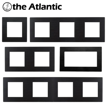 

S Series- Customize Black Aluminum Alloy Metal Frame DIY Socket Outlet Free Combination Single Double Triple Quadruple Panel