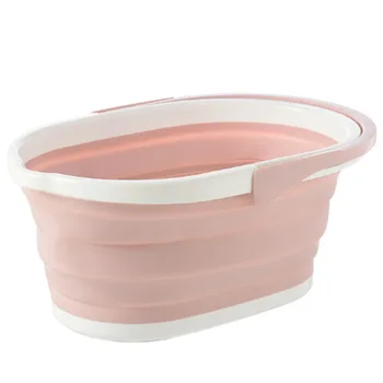 

Foldable Bucket Basin Tourism Outdoor Clean Bucket Fishing Promotion Camping Car Wash Mop Bucket with Handle Household Tool