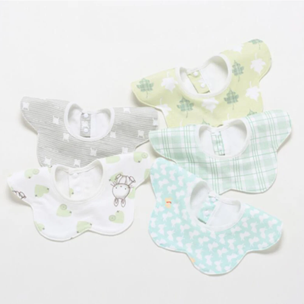 baby accessories girl 5Pcs/Lot Baby Bibs Waterproof Round 360 Degree Rotation Saliva Towel Infant Feeding Apron Newborn Stuff Wholesale baby accessories designer