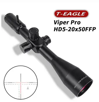 شراءمنظار تليسكوبي تكتيكي طراز T-Eagle VIPER 5-20x50 FFP بنطاق للصيد بندقية Airgun وبصريات للصيد منظار تليسكوبي للرماية التقنية