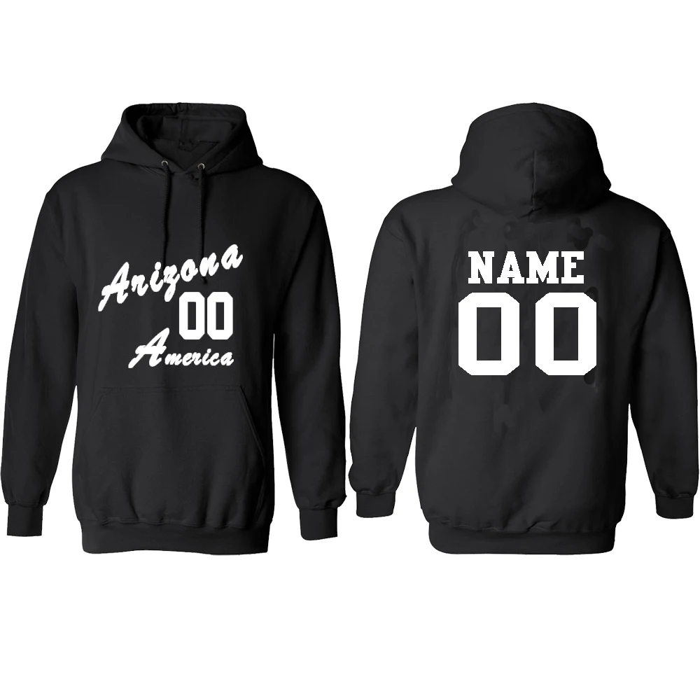 

America Arizona male pullover custom name number photo Atlanta sweatshirt nation flag country college casual clothes