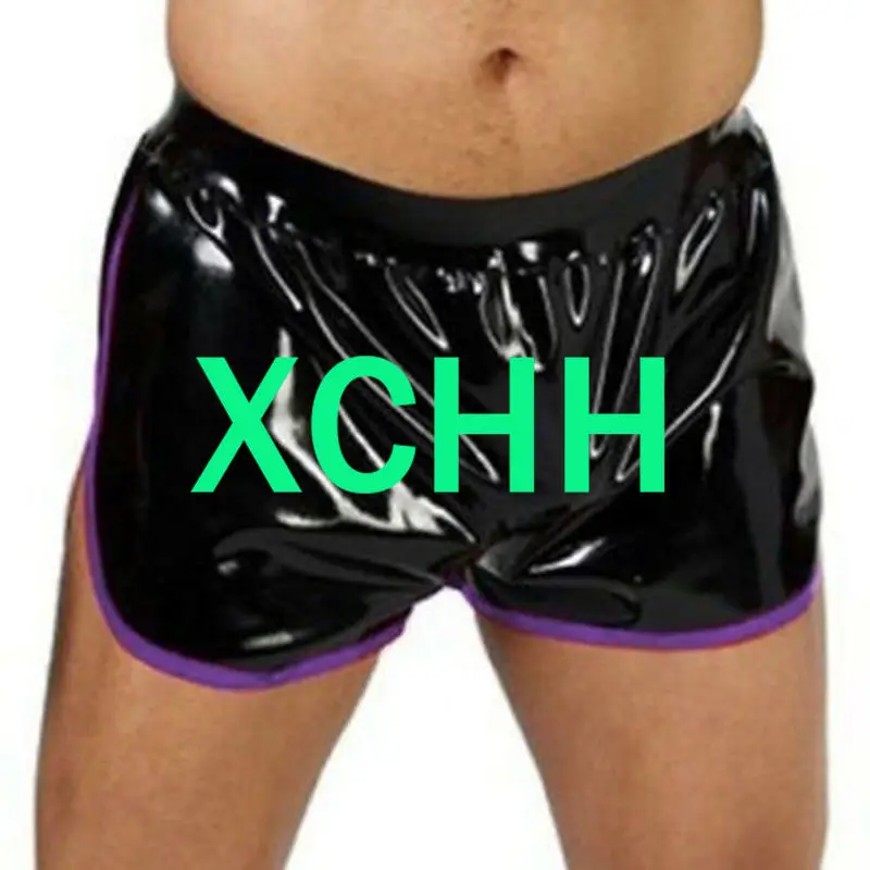 

Pure 100% Natural Latex Underwear Boxer Shorts Briefs Handmade Men Short Pants(no zipper) kakegurui cosplay costume