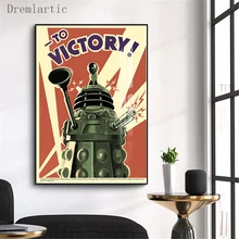 

Art Doctor Who To Victory Canvas Poster Silk Fabric Modern Style Prints Party House Decor Room#20-1005-42-17