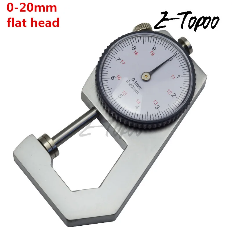 Precision Dial Thickness Gauge with Curved Tip for Hollow Pipes and Circular Tubes
