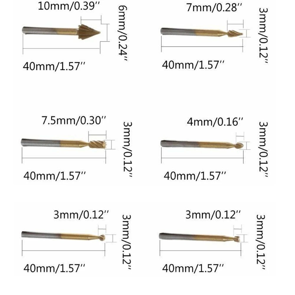 11Pcs 1/8Inch Shank Milling Rotary File Burrs Bit Locator Set Wood Carving Rasps Jewelers, Hobbyists, Craft Makers, Modelers