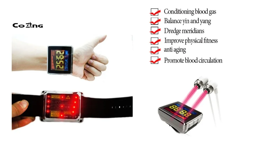 Best Tinnitus Ear Laser Therapy Watch Laser Acupuncture Machine Tinnitus/ Otitis/ear hearing problem 1