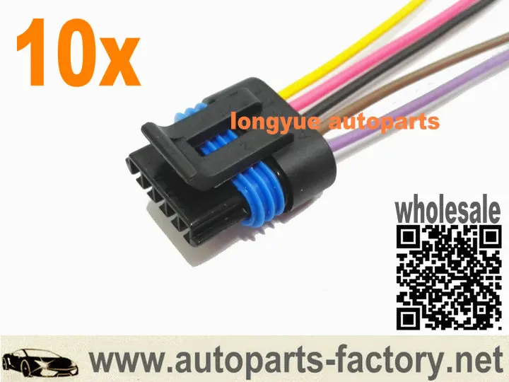 

Longyue 10 шт. соединитель датчика положения рециркуляции отработавших газов двигателя, жгут проводов