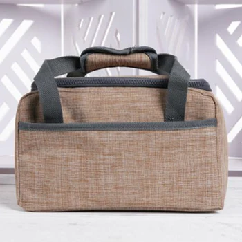 

Women Men Travel Thermal Insulated Dinner Zipper Closure School Camping Tote Cooler Lunch Bag Office Waterproof Oxford Portable