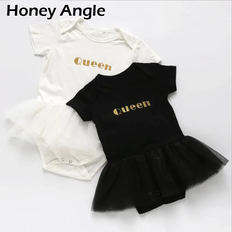 Honey Angle/Новинка года; Модный повседневный комбинезон для детей; комбинезоны с буквенным принтом; хлопковые платья для девочек с коротким рукавом для младенцев; одежда для альпинизма