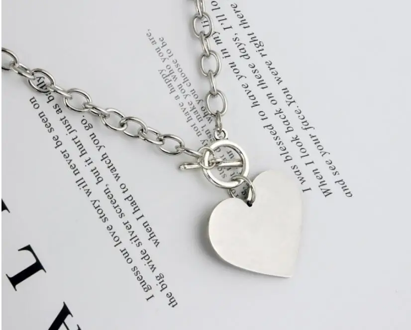 Ожерелье egirl в стиле Харадзюку толстая цепочка с надписью love heart модные