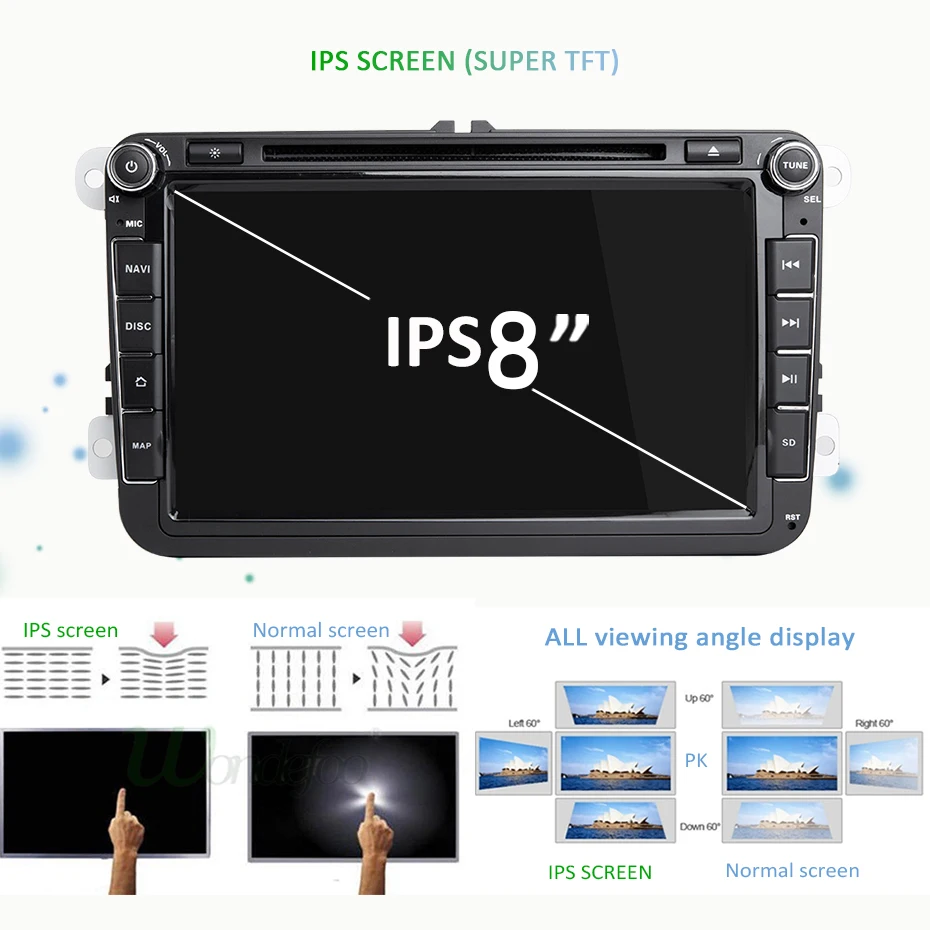 2Din автомобильный MP5 Android 9 1 2 + 16G dvd плеер 8 дюймов авто радио для VW passat b6 golf 4 5 6 polo tiguan