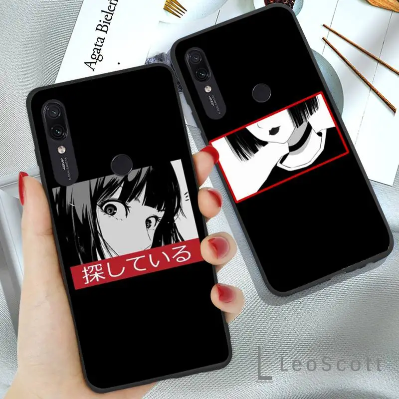 

sad japanese Anime puzzle aesthetic Phone Case For Xiaomi Redmi 7 9t a3Pro 9se k20 mi8 max3 lite 9 note 8 9s 10 pro