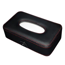 Роскошный автомобильный тканевый ящик из ПУ кожи Универсальный Автомобильный держатель для салфеток подголовник на спинку сиденья подвесной чехол для салфеток