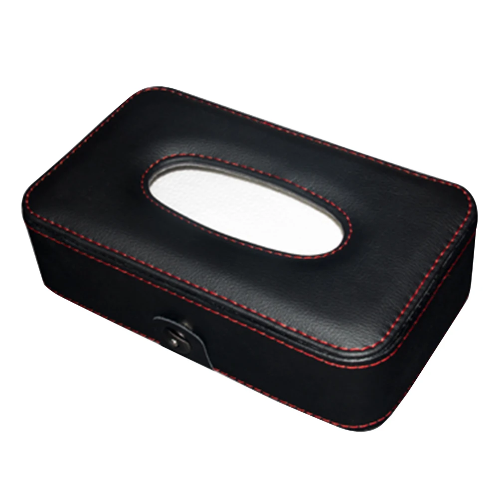 

Luxury Car Tissue Box PU Leather Multifunctional Car Tissue Box Holder Seat Back Headrest Hanging Tissue Case