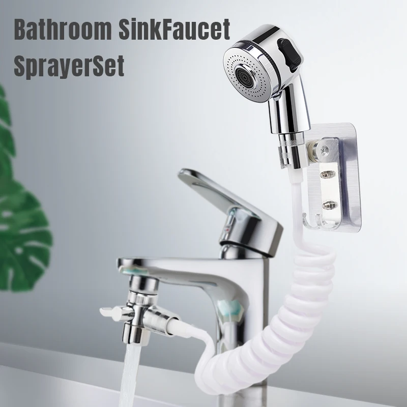 Bathroom Wash Face Basin Water Tap External Shower Toilet Hold Filter Flexible Small Nozzle Suit Wash Hair House Sink Connector