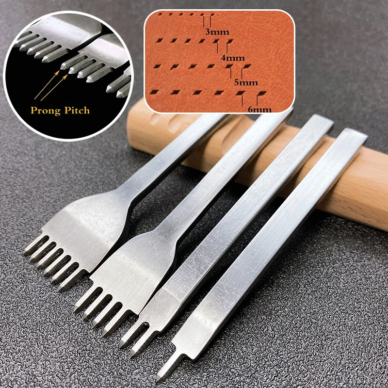 3/4/5/6mm Hole Punches 1/2/4/6 Prong Handmade Leather Tool Home Sewing Punching Lacing Stitching Punch Craft Tools | Дом и сад