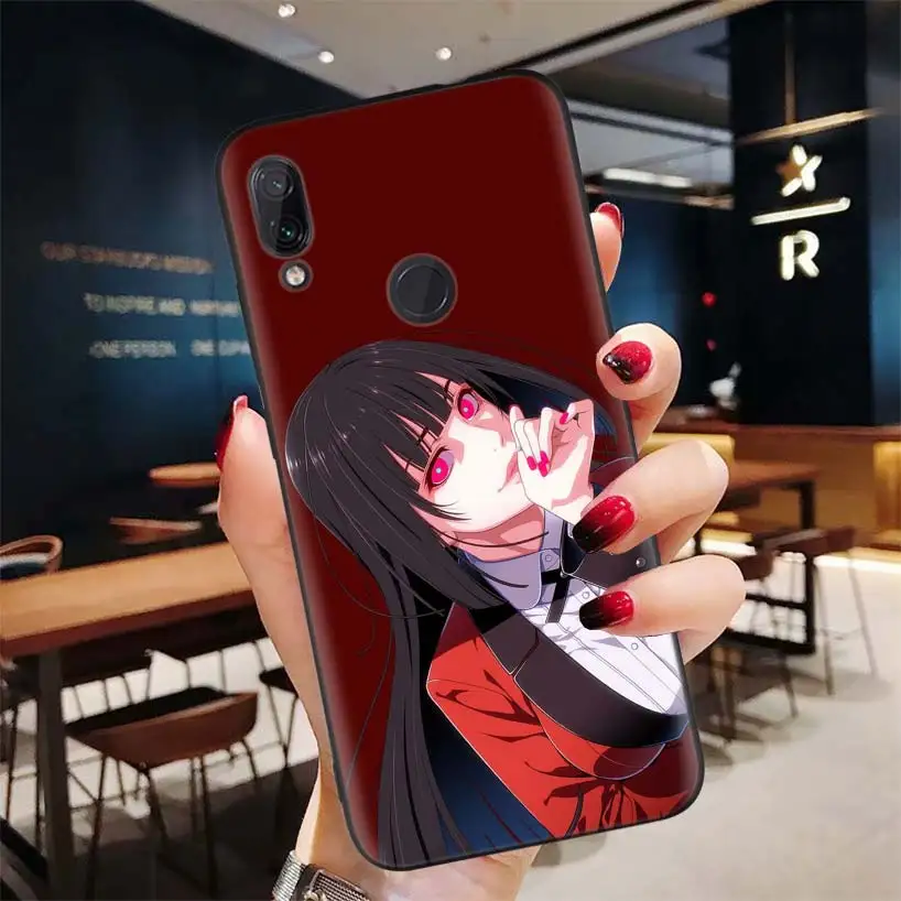 Kakegurui черный чехол для спортивной камеры Xiao mi Red mi Примечание фотоаппаратов моментальной печати 8 7 7S 7A 6 S2 GO K20 Pro+ 6A mi 6X 5X A1 CC 9 8 мягкий чехол для телефона