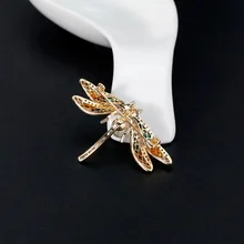 Европа и Америка Ретро Стиль Стрекоза нагрудник и женская одежда мода насекомое корсаж микро циркон брошь