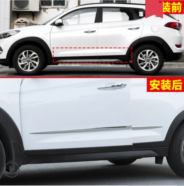 ABS Хромированная дверная накладка, подходит для Nissan Qashqai J11, автомобильные аксессуары, боковые полосы, накладка, 2 шт