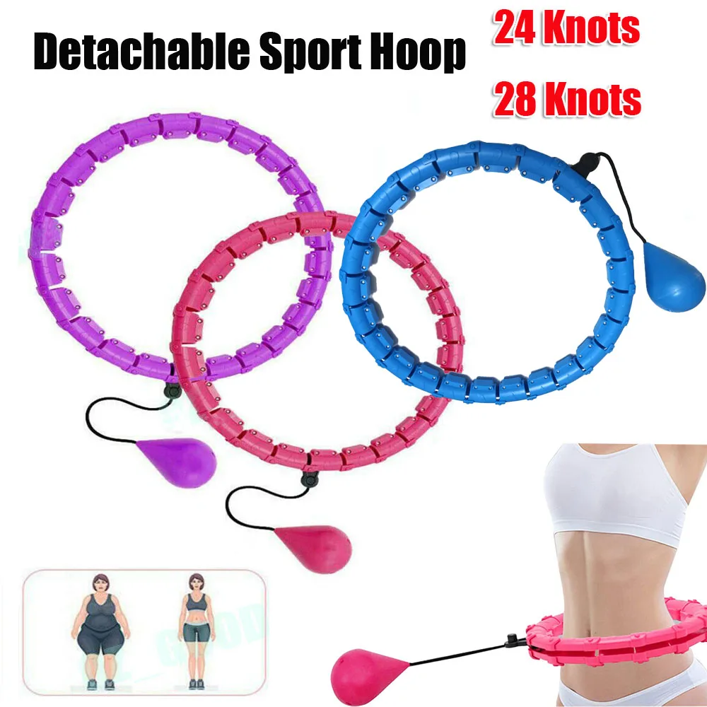 Smart Weighted Sport Hoop Abdominal Waist Fitness Hoops Detachable 24