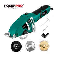 POSENPRO-minisierra Circular eléctrica de 700W, herramienta de mano para cortar madera/Metal, accesorio de guía paralelo, 3 uds.