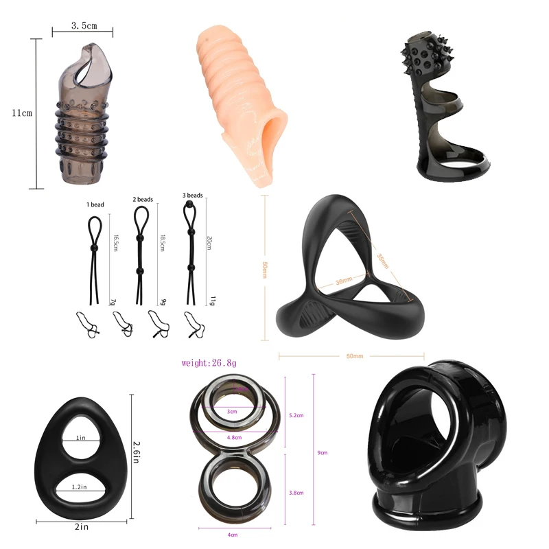 Male Penis Ring Masturbation Cock Rings Time Delay Ejaculation Erection Long Lasting Chastity Cage Soft Silicone Couple Sex Toys | Красота и