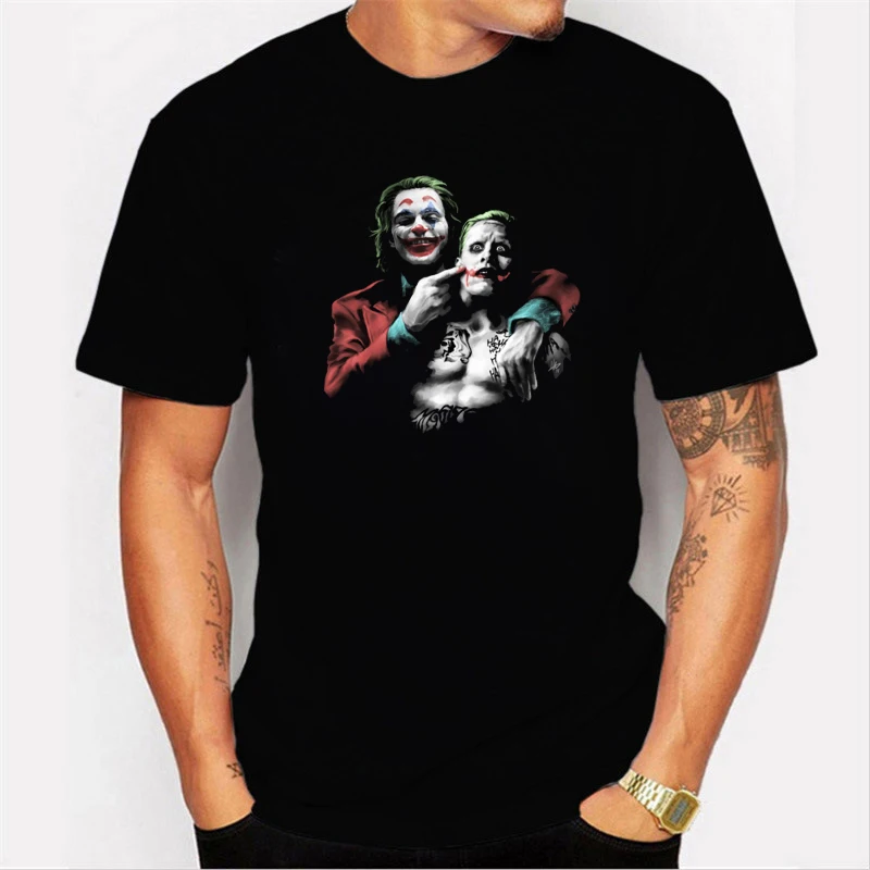 LettBao New Men t shirts Joker Joaquin Phoenix T Shirt Movies Inspired Jack Mark Heath Jokers Tee Black Friday T-Shirt