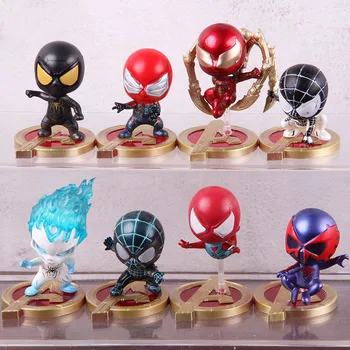 

Marvel Cosbaby Spiderman Avengers Action Figure Iron Spiderman Mini Dolls Spider-Man Figure Collectible Model Toy 8pcs/set