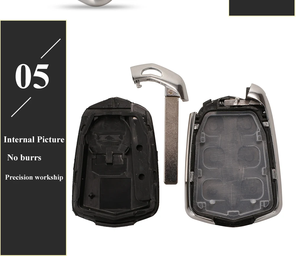 Jinyuqin 3/4/5/6 pulsanti Smart Remote Car Key Shell per Cadillac SRX CTS ATS XTS Escalade ESV Keyless Case FOB sostituzione 16 Jinyuqin 3/4/5/6 pulsanti Smart Remote Car Key Shell per Cadillac SRX CTS ATS XTS Escalade ESV Keyless Case FOB sostituzione - H01b1f3b6c44a4382add9c0be5bc5ae204