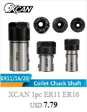 XCAN 1 шт. ER11 цанговый патрон 1/2/2,5/3/3,5/4/4,5/5/6/7 мм фрезерный станок с ЧПУ Весна зажимы для гравировальный станок с ЧПУ и фрезерный станок