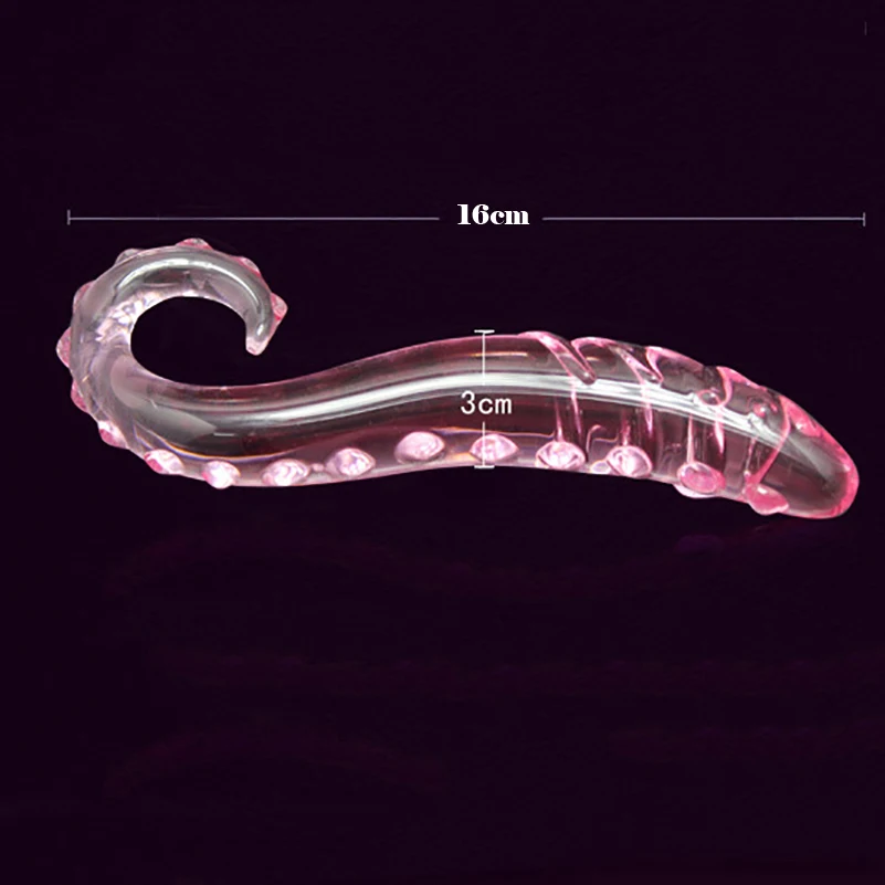 hh020 Glass plug sea horse anal Tentacle Dildo (2)