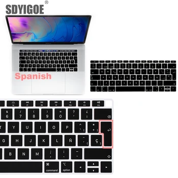 

Spanish EU-Enter EU-Key Keyboard Cover Protector for Macbook Pro 16 13Air 11 12 15 touch bar A1706/A1466/A1707/A1990/A2159/A1932