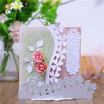 

Kokorosa Lace Flower Border Frame Metal Cutting Dies for DIY Scrapbooking Card Make Embossing Craft Die Cut Template New 2020