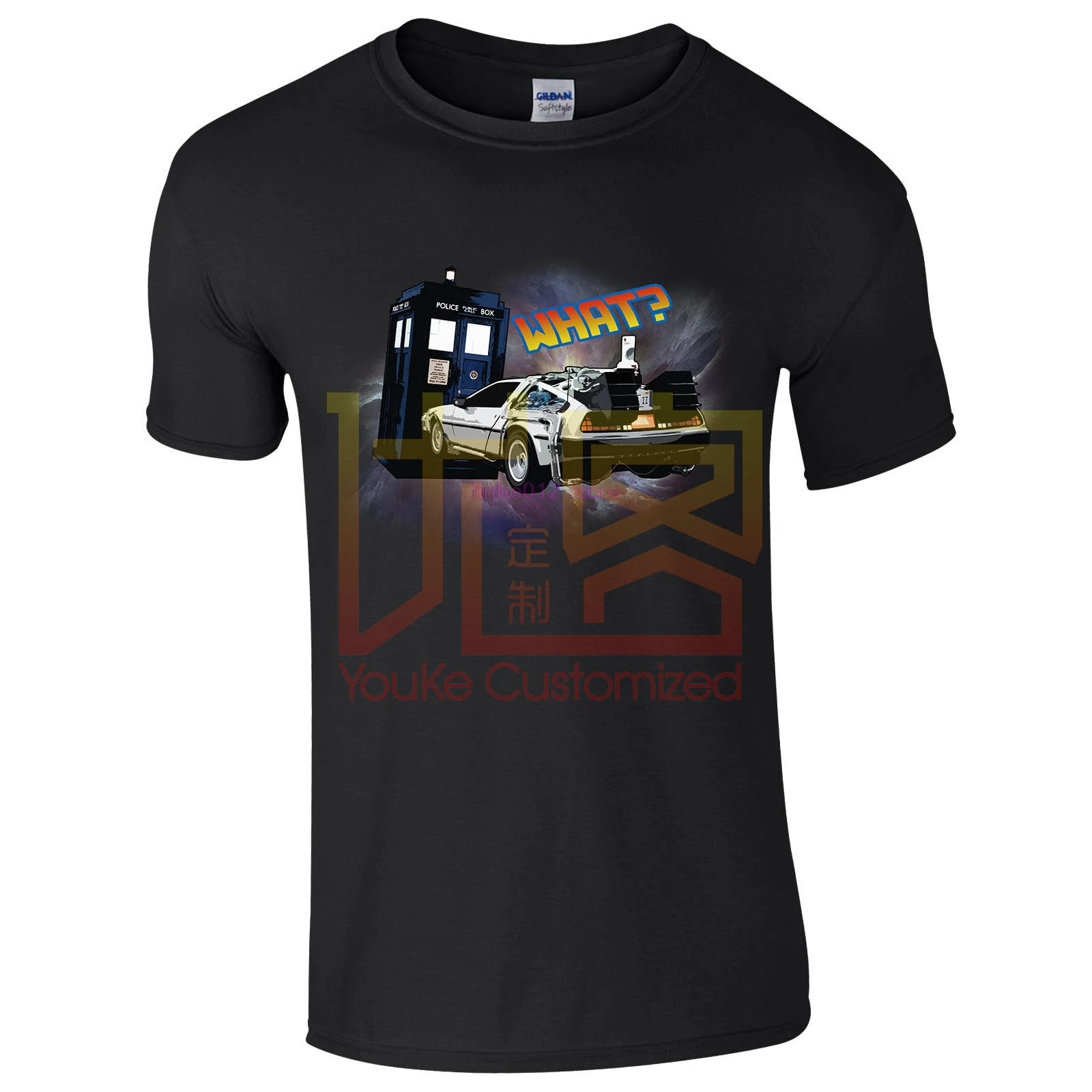 NEW Tardis DeLorean Crash T-Shirt - Back to the Future Doctor Who Fan Gift Mens Top Men 2019 Summer Round Neck Men'S T Shirt | Мужская
