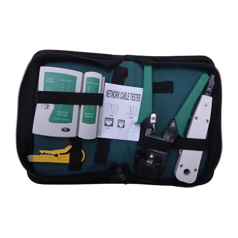

5Pcs/Set Network Ethernet Cable Rj45 Kit Crimper Crimping Tools Punch Down Rj11 Cat6 Wire Detector Qjy99