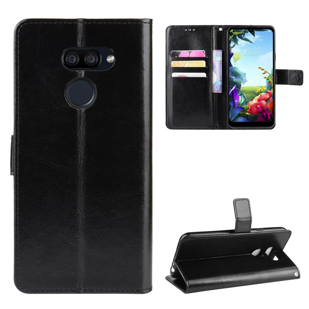 Чехол-бумажник из искусственной кожи для LG G8X ThinQ с подставкой и кредитными
