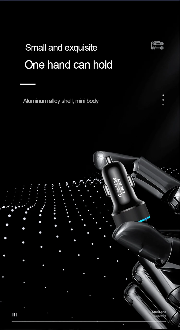 EQZ Quick Car Charger For Mobile Phone Universal Dual Usb