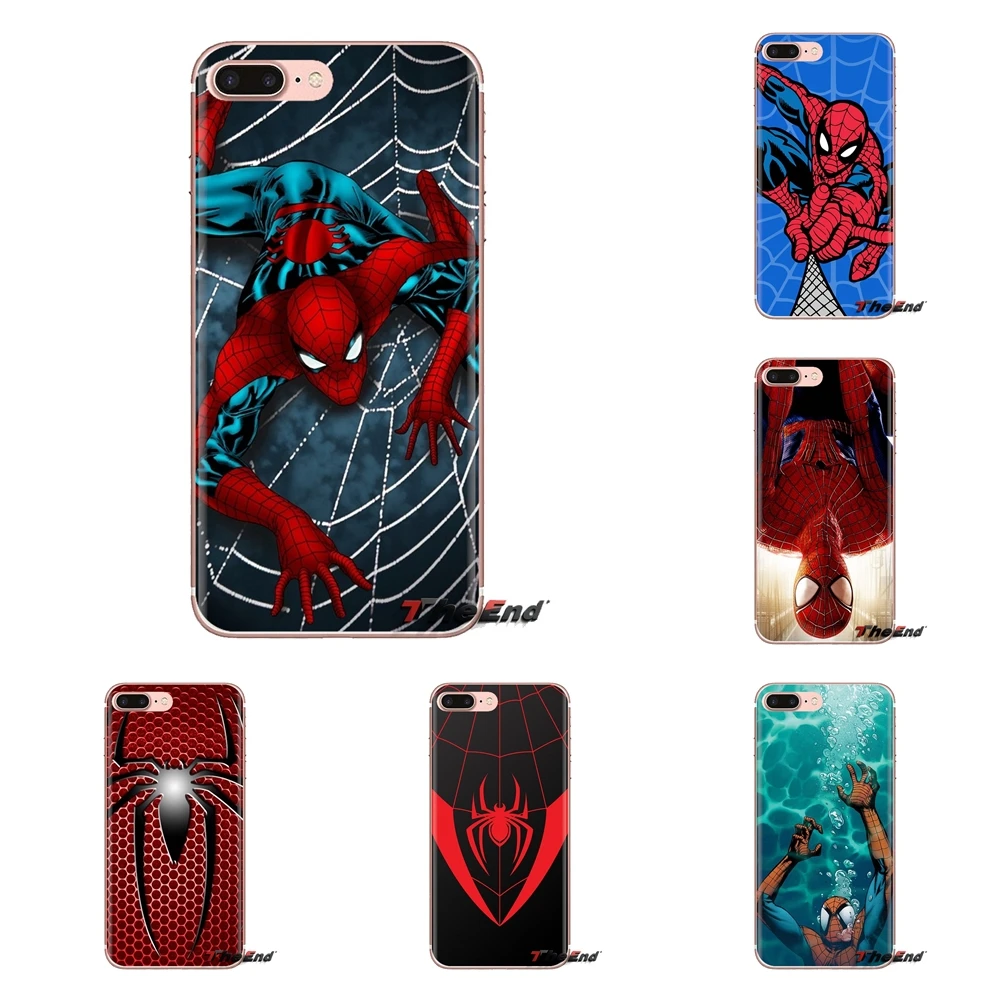 Marvel Comics Spider man For iPod Touch Apple iPhone 4 4S 5 5S SE 5C 6 6S 7 8 X XR XS Plus MAX Transparent Soft Shell Covers |