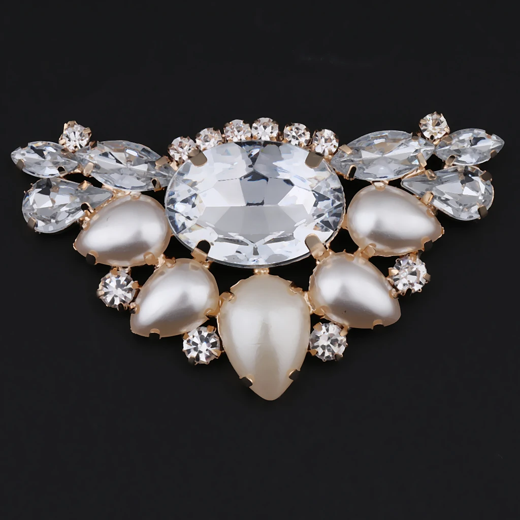 1pcs Versatile shoe clips Artificial Pearl Rhinestone Crystal Wedding Shoe Clips High-heel Buckle