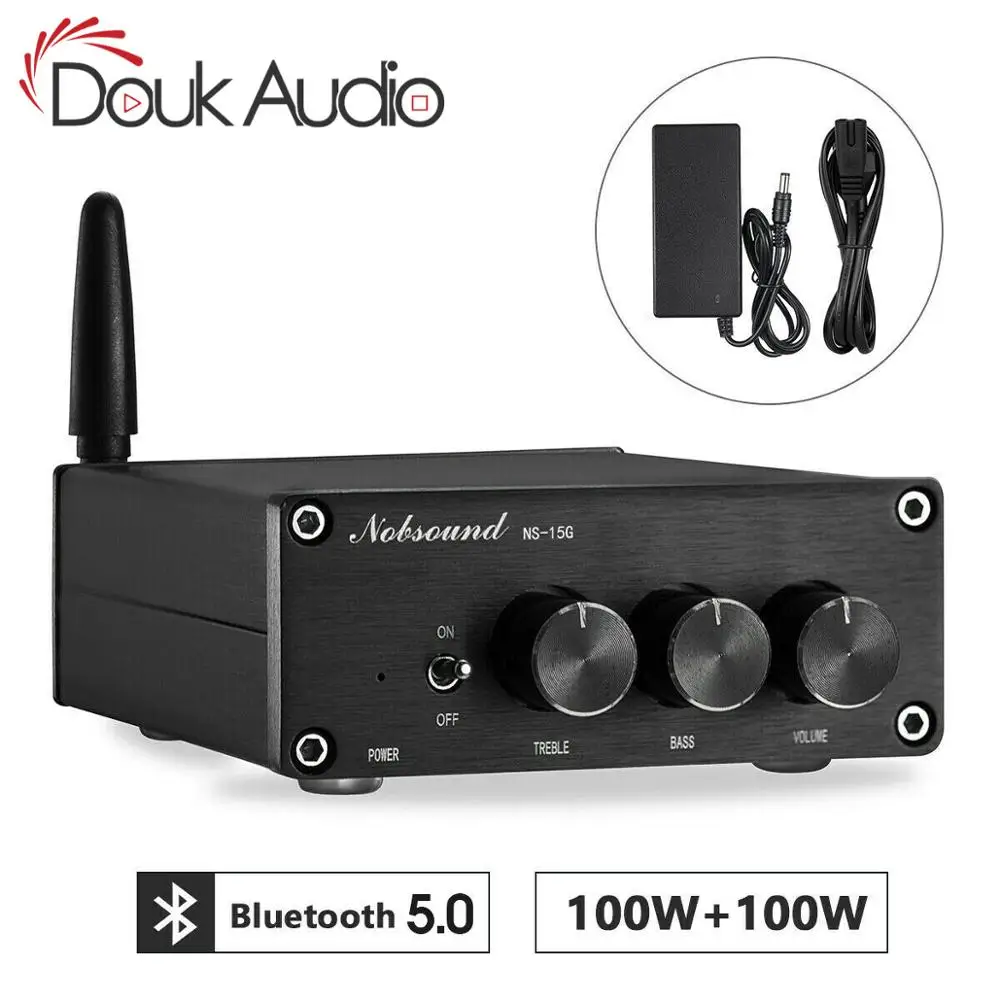 Ceny Nobsound Mini TPA3116 cyfrowy wzmacniacz audio HiFi Bluetooth 5.0 klasa D stereofoniczny wzmacniacz mocy 100W * 2