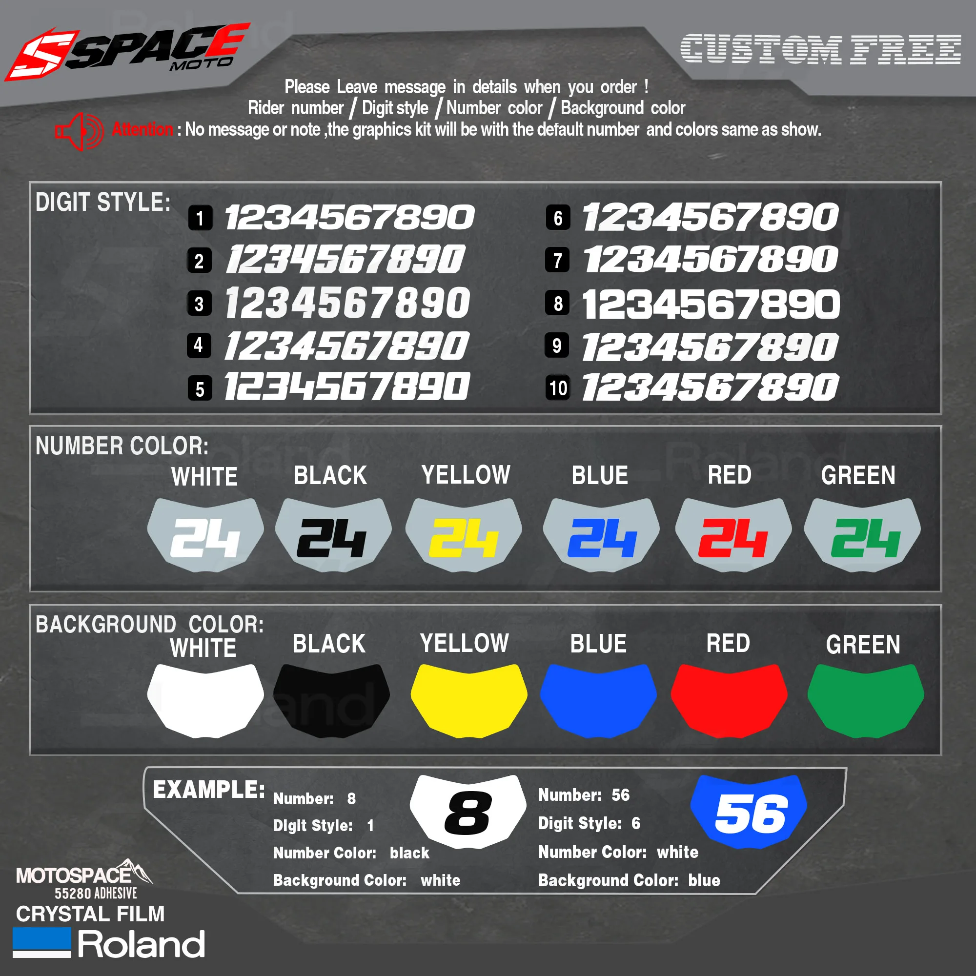 

MotoSpace Custom Team Graphics Backgrounds Decals 3M Stickers Kit For YAMAHA 2007-14WR250F 450F 002