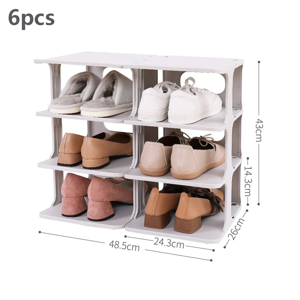 4 шт./6 шт. набор комбинированный стеллаж для обуви Компактный органайзер для хранения в ванной комнате подставка держатель обувной шкаф стойка для обуви