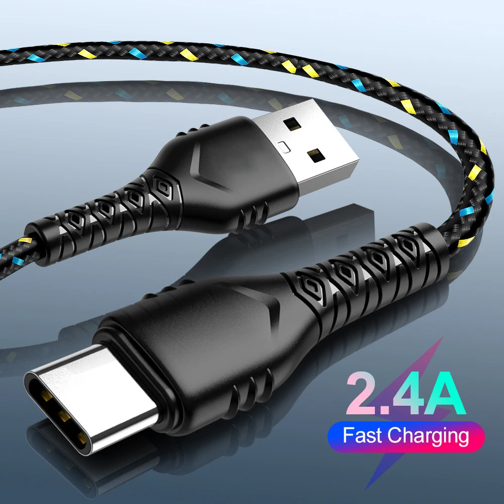 

TYPE-C USB Cable 2.4A Fast Charging For Samsung Huawei Android Mobile Phone Data Cable for xiaomi redmi smartphone USB Charging