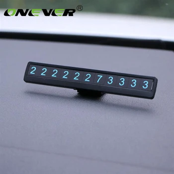 

Phone Number Car Parking Number Plate Universal Car Luminous Parking Number Plate Hidden Card Auto Interior Car Accessories